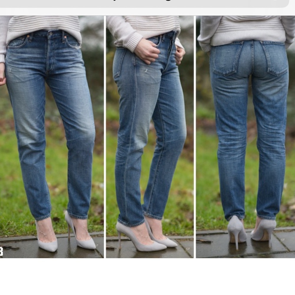 Citizens Of Humanity Medium Blue Straight-Leg Jeans